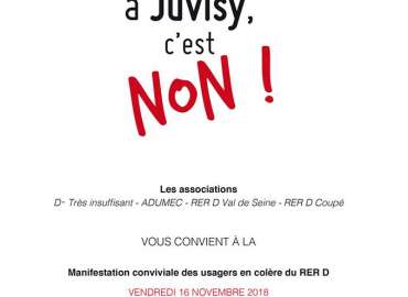 Manifestation RER D : Non au terminus obligatoire à Juvisy !