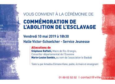 Intervention de Stéphane Raffalli lors de la cérémonie de commémoration de l’abolition de l’esclavage