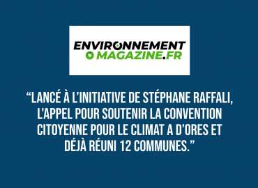 Environnement Magazine : Des communes lancent un appel pour soutenir la Convention citoyenne pour le climat